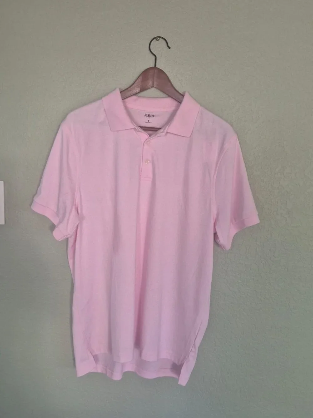 Men's J.Crew Shirt Bundle – Size L – Olive Camp Shirt + Pink Polo (NWT)